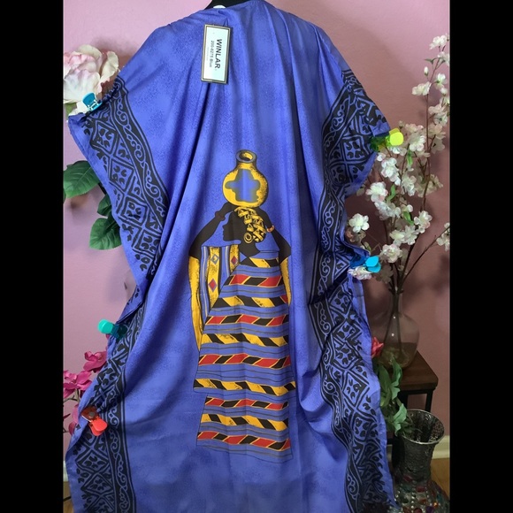 🌷NWT WINLAR WATER PRINCESS COVERUP/ CAFTAN - Picture 11 of 14